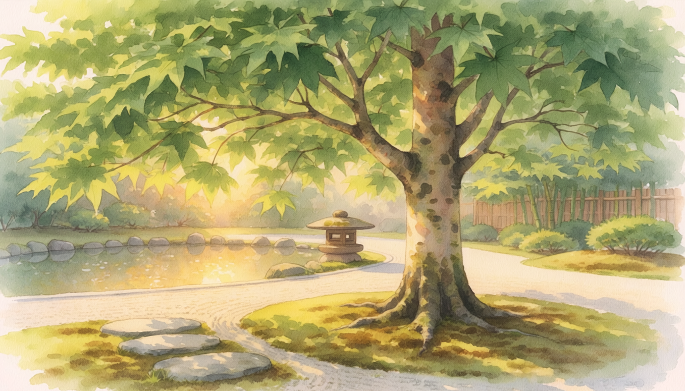 司馬遼太郎文学碑とスズカケ